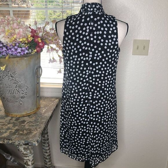 NEW Calvin Klein Black with White Polka Dots Trapeze Dress NWT - Picture 5 of 12